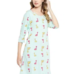 clovia Cotton Women Midi Night Gown image 2
