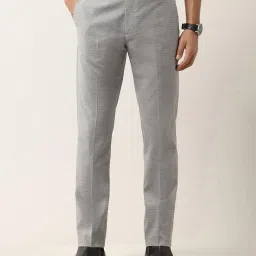 arrow Men's Checked Tapered Fit Trousers image 5