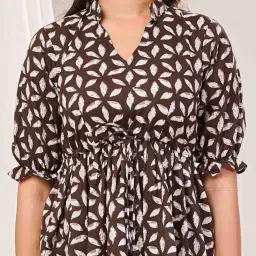 futra gabha Brown Base Cotton Printed Top - Chic and Comfortable for Everyday Wear image 5