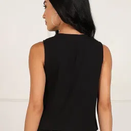 fashfun clothing Fashfun Women's Red Texture Crop Waist-Coat image 1