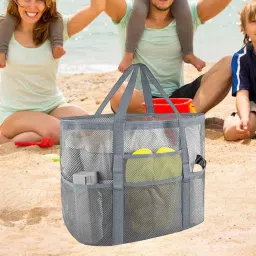 calandis ™ Mesh Beach Bag Large Tote Bag For Beach Vacation Essentials Cruise Pool Toys | Womens Handbags & Bags image 1
