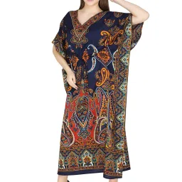 ukal Kaftan Kimono Maxi Style Night Long Dress Sleepwear Suit Teens to Adult Women Regular Plus Size image 1