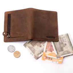 tanstitch Men Leather Slim Wallet || Small, Minimalist & Thin Wallet || RFID Protected || Front Pocket Carry, Black image 4