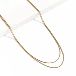 aaishwarya 18K Gold Plated Two Layered Snake Chain Waist Chain | Stainless Steel, Anti-Tarnish Hip Chains | Minimal Jewelry | Stylish Casual Wear Kamarband for Saree and Crop Tops image 3