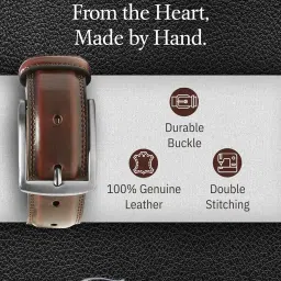 access denied Genuine Leather Dress Belts For Men - Mens Belt For Suits, Jeans, Uniform With Single Prong Buckle - Designed in the USA image 2