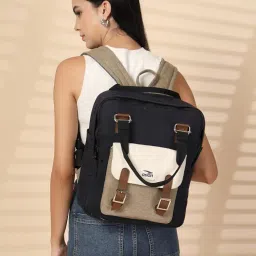 ensac Women’s Red & Grey Utility Backpack | Sleek Design with Multi-Functional Pockets image 3