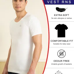 lux cozi Men's Cotton Regular Fit Vest (Pack of 4) image 2