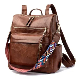 comfabie Premium PU Leather Stylish Backpack for Women, Ladies Multipurpose Women Work Bag, Shoulder Strap Handbags, Zipper Closure Purse, Travel Purses & clutches image 5