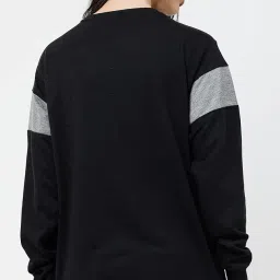 LEOTUDE Women's Casual Loopknit Boyfriend/Loose Fit Round Neck Sweatshirt (Color Grey) image 1