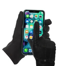 fabseasons Winter Gloves For Girls & Women, with faux fur on the inner for cold weather, Mobile touchscreen enabled image 4