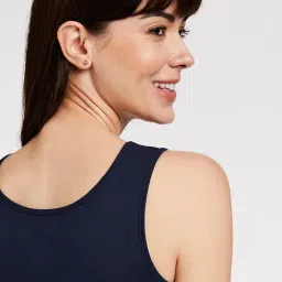 enamor Sleeveless Scoop Neck Regular Length Tank Top For Women - Relaxed Fit, Soft and Breathable Cotton - E025 image 4