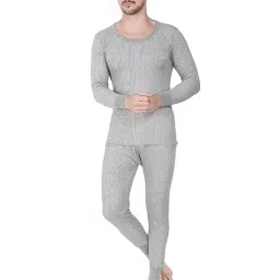 revexo Winter Wear Men's Poly Cotton Thermal Set (Round Neck Upper/Top + Lower/Trouser) Set of 01 image 1