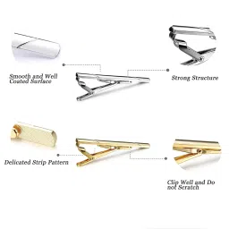 wsndm Men's Tie Clip, Premium Business Men's Tie Bar Clips, Classic Necktie Ties Clips, Men's Tie Accessories, Best Gift for Lover, Father, Suitable for Wedding Anniversary Business Meeting image 2
