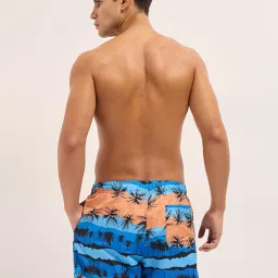 the bear house Men's Printed Swim Shorts with Drawstring Closure image 1