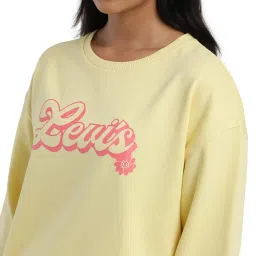 levi's Women's Cotton Blend Graphic Printed Multicolor Crew Neck Sweatshirt image 3