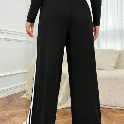 dockstreet Straight Wide fit Long Length Trouser Style Drawstring Trackpant for Women/Trending Sporty Style, Relaxed Casual Pants for Women image 2