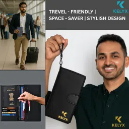 kelyx Passport Cover for Men and Women – Family Passport Holder for 4 with RFID Protection and Leather Passport Pouch and Cheque Book Holder and Passport Bag for Couples image 5