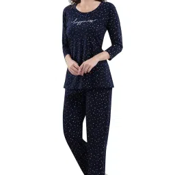 dzzo Women's Cotton Printed Night Suit image 3