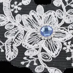 trendynest 5X2 Piece Women'S Lace Flower Leg Garter Belt Rings Blue | Womens Clothing | Intimates & Sleep | Garter Belts image 3