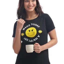 eagle line Women's Cotton Printed T-Shirt & Pajama Set | Comfortable Nightwear image 4