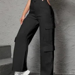 kateclo Women's Jeans & Pants - High Waist, Baggy, Cargo, Bootcut, Bell Bottom | Cargo beggy Jeans for Women image 4
