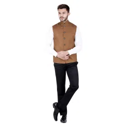 badoliya & sons Men's Nehru Jacket/Waistcoat Cotton Fabric image 3