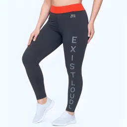 Stretchable Regular Mid Waist Gym Pant Tights Leggings for Womens & Girls | Gym Wear/Active Wear/Sports Wear/Tights/Yoga Pants. image 3