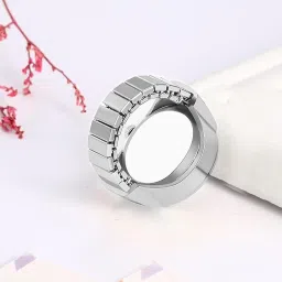 fashion frill Ring Watch for Women Stainless Steel Gold Plated Stylish Strachable Gold Ring for Women Girls Love Gifts image 2