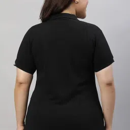 wear your opinion Womens Plus Size Polo Collar Neck T-Shirt Top image 4