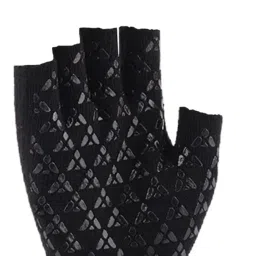 shopora Half Finger Gloves Warm Mittens Half Fingerless Knitted Gloves Men Women Black | Mens Accessories | Gloves & Mittens image 2