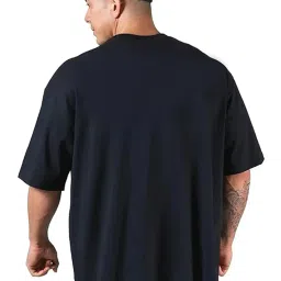 veirdo Oversized Baggy Fit Drop Shoulder Half Sleeves Round Neck Solid Pure 100% Cotton T-Shirt for Men (Available in White, Black, Mustard, Maroon, Green, Lilac, Navy, Red Color) image 2