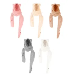 merishopp 3 in 1 Womens Winter Hats Warm Long Scarf Gloves Windproof for Cold Weather Pink|Clothing Shoes & Accessories|Womens Accessories|Hats image 3