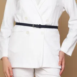 gil Women's Leather Belt – Genuine Leather Formal & Casual Belt for Women | Stylish Brown/Navy Blue Belt for Jeans, Dresses, Trousers | Elegant Buckle | Adjustable Waist (28-44) image 3