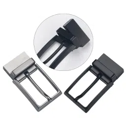 club bollywood LICHTS®Men's Reversible Alloy Belt Buckle Single Prong Rectangular Pin Belt Buckle Black|Clothing Shoes & Accessories | Mens Accessories | Belt Buckles image 3