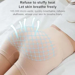 rlanos Under Skirt Shorts for Women & Girls Under Dress Shorts High Waist Stretchable Skin Fit Shorties Tights for Women Cycling Shorts for Women Shorts Biker Bicycle (Pack of 1) (Size 28 to 32 Inch) image 5