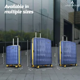 aristocrat Comet Check-in Trolley Bag 66cm | Medium | Hard Luggage| Smooth 8-Wheel Suitcase| Combination Lock with Sturdy Zipper | Full Fabric Convipack | 3-Year International Warranty (Blue) image 5