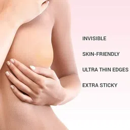 geashna 5 Pair Women Reusable Nipple Cover Silicone Adhesive Stick-on Bra Pad Petals/Sticker/Pasties with Metal Box image 1