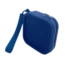 calandis Silicone Purse Zipper Closure Key Bag Portable Lightweight Small Storage Bag Dark Blue | Wallets image 2