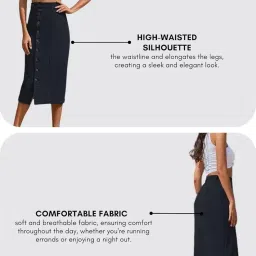 greciilooks Denim Skirt for Women | Long Skirt for Women | Skirt for Women | Skirt for Women Long Length | Pencil Skirt for Women image 3