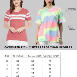 rodzen Oversized | Loose Fit | Relaxed Fit | Wide Fit Half Sleeves 100% Cotton Round Neck Printed T-Shirt for Womens/Girls image 5