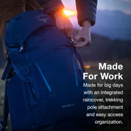 osprey Kestrel 68L Men's Backpacking Backpack, Black, L/XL image 4