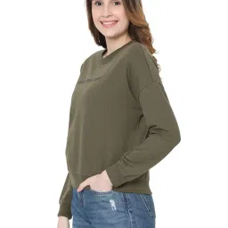 vero moda Women's Cotton Round Neck Sweatshirt image 1