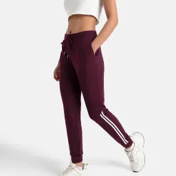 jockey A108 Women's Super Combed Cotton Elastane Stretch Slim Fit Joggers with Side Pockets image 4