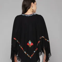 craftbazar Kashmiri Embroidered Cashmillon poncho image 4