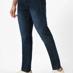 urbano fashion Men's Slim Fit Washed Jeans Stretchable image 2