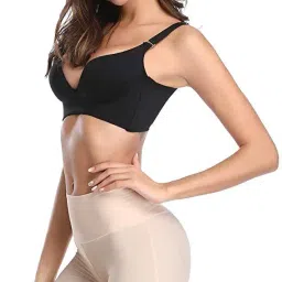 plumbury PLUMBURY® Women’s High Waist Tummy Control Seamless Smooth Safety Shorts/Boyshort Panties/Under Skirt Shorts/Cycling Shorts, Size XS to XXL (Pack of 2) image 3