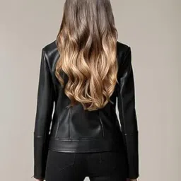 digimax leather WOMEN BLACK LEATHER JACKET image 1