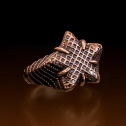 the men thing Royal Series - COPPER BASTION RING - Pure Stainless Steel Men’s Rose Gold-Plated Ring – Statement Luxury Jewelry (Size : 19-21-24) image 4