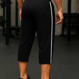 charlie Cotton 3/4th Pants for Men with Deep Side Zipped Pocket | Capri Pants for Men Summer Casual Long Shorts | Gym, Travel, Nightwear, Sportswear & Outdoor Capris image 4
