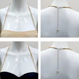 heddz Soft Leather Cord Halter Neck Bra Strap for Strapless Bra,Dresses & Tank Tops image 2